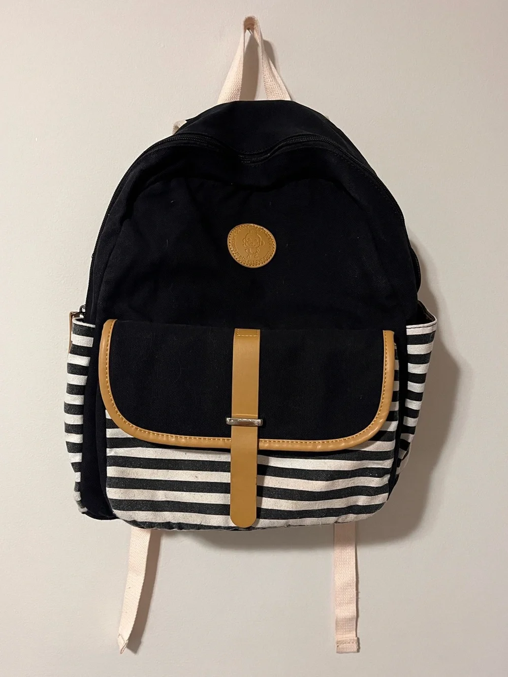 The Lydll Of Collie & Golden Retriever Canvas Backpack Travel Bag Padded USB EUC